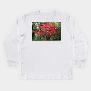 Red Maple Tree Kids Long Sleeve T-Shirt